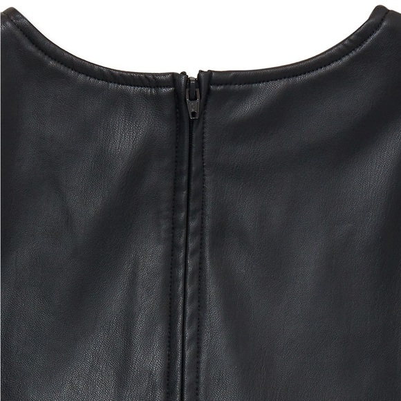 Faux Leather Girls Dress Special Occasion Black Size 14/16 X Large - Picture 2 of 16